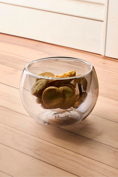 Double-Walled Glass Bowl - 300ml Decorative Multi-Purpose Organizer