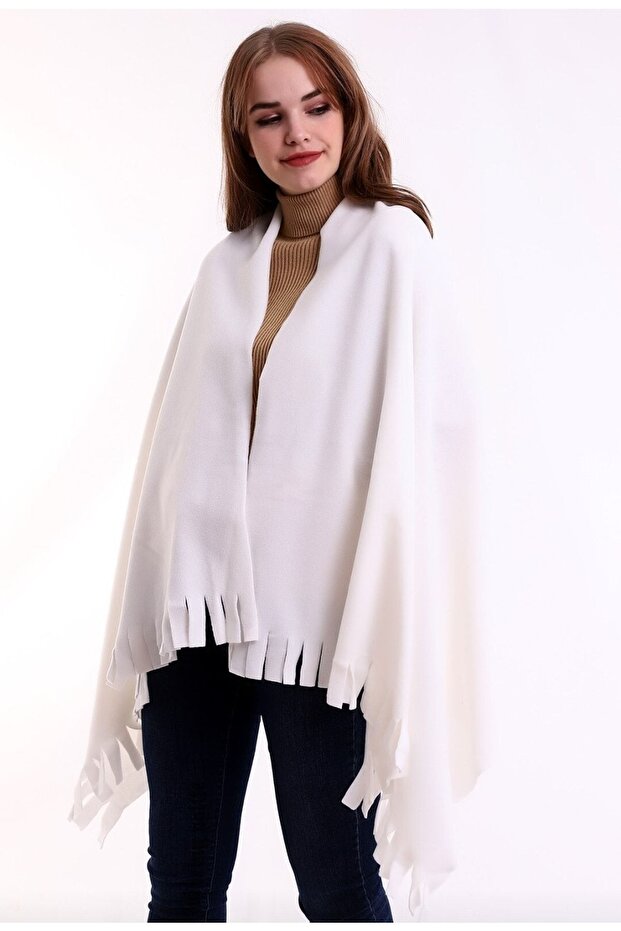 Ecru Soft Fleece Scarf Shawl x 5 Pack
