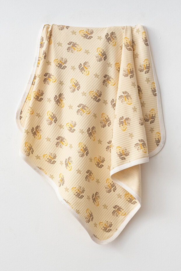 Little Raccoon Baby Cotton Blanket - 80x90 cm