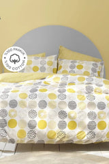 Yuna Yellow 100% Cotton Single Duvet Cover Set