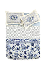 Amar Blue 100% Cotton Single Duvet Cover Set