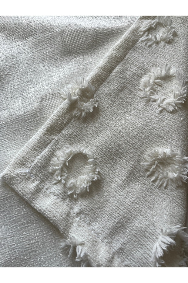 Delux Pompom Textured Single Bedspread - 180x250 cm