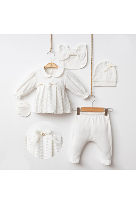 Newborn 5-Piece Patterned Baby Hospital Exit Outfit Set