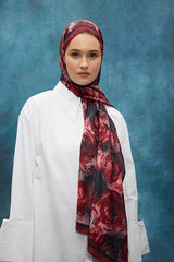 Soft Rose Series Shawl - Red