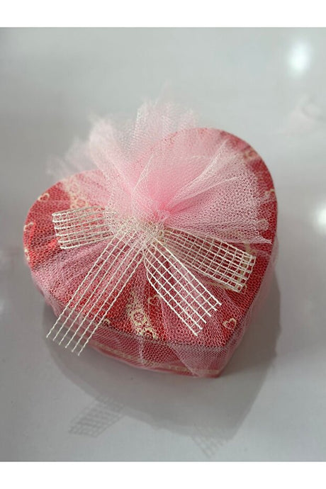Heart-Shaped Gift Box with Pink Teddy Bear, Snow Globe & Steel Ring