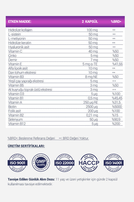 Wooggs Vital Beauty Colágeno Queratina Multivitamina - 120 Cápsulas