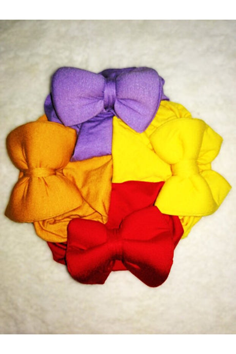 Baby Solid Color Bow Headband Set - 4 Pack (6-18 Months)