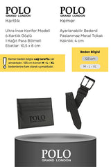 Men's Luxury Leather 5-Piece Gift Set - Belt, Wallet, Perfume