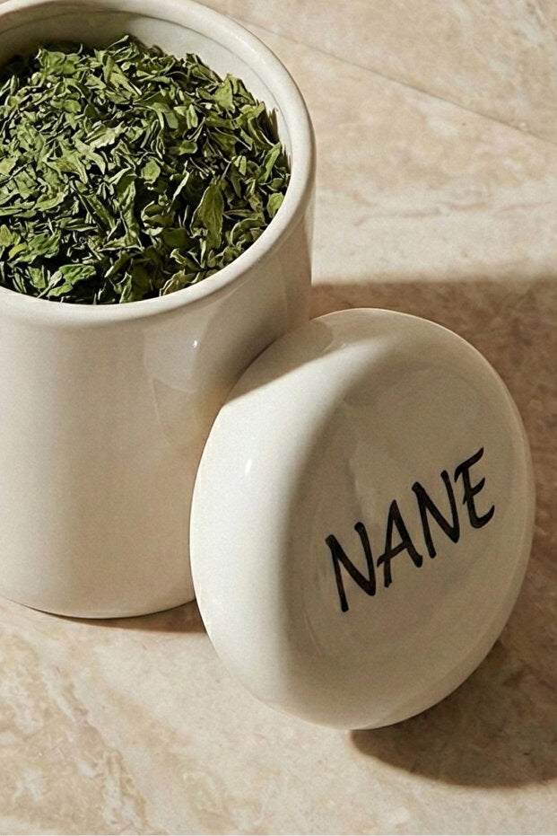 Porcelain Round Spice Jar Set with Lids - 3 Pieces