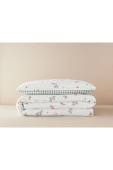 Bloomy Dots Pink King Size Cotton Duvet Cover Set