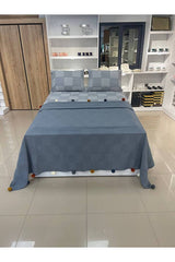 Double Cotton Pompom Pique Set - Elegant Bedding