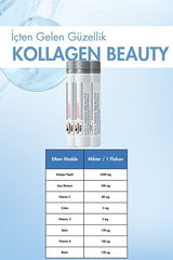 Kollagen Skønhedsvæske Kosttilskud - 30 x 25ml Flasker