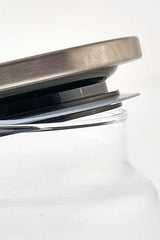 650ml Glass Storage Jar with Metal Lid for Kitchen & Pantry