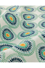 Exotic Circles Printed Single Quilt - Dark Green