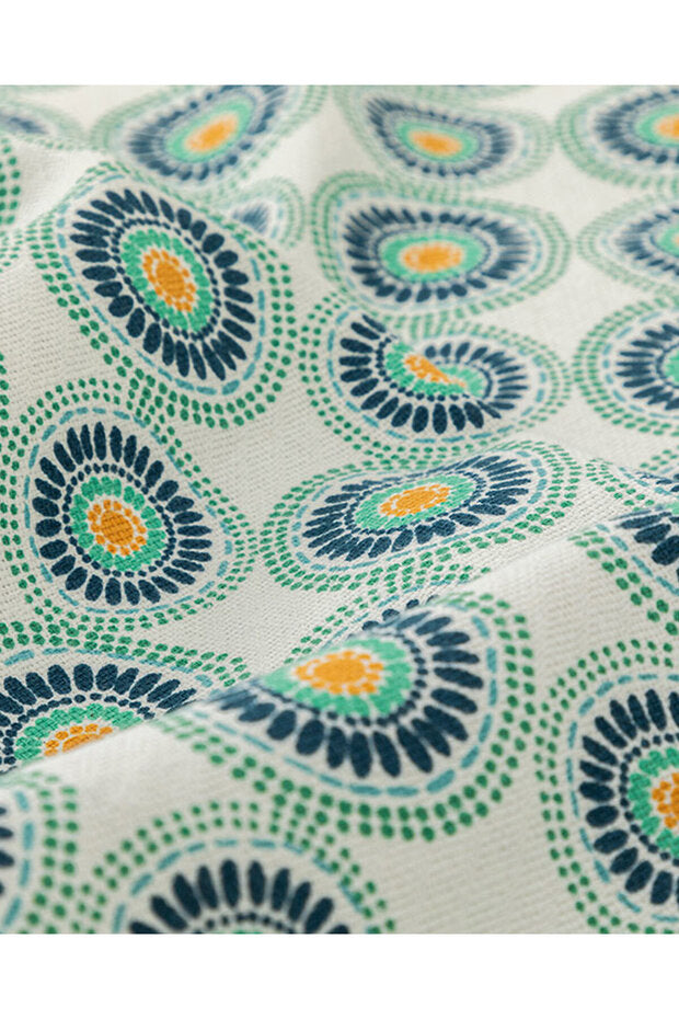 Exotic Circles Printed Single Quilt - Dark Green