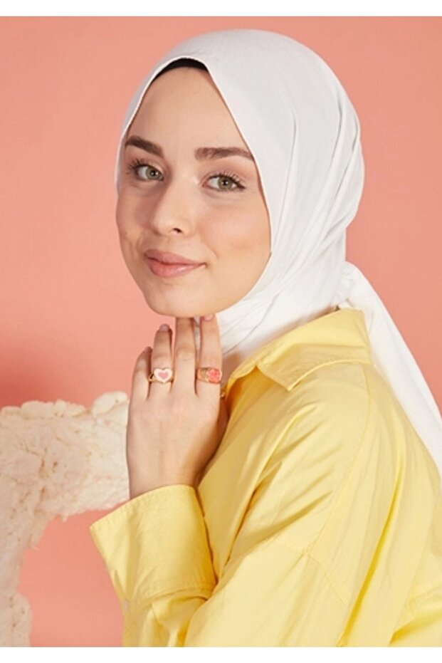 Women's White Cotton Jazz Shawl - Plain & Versatile