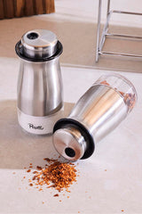 16-Piece Stainless Steel & Glass Spice Jar & Storage Set