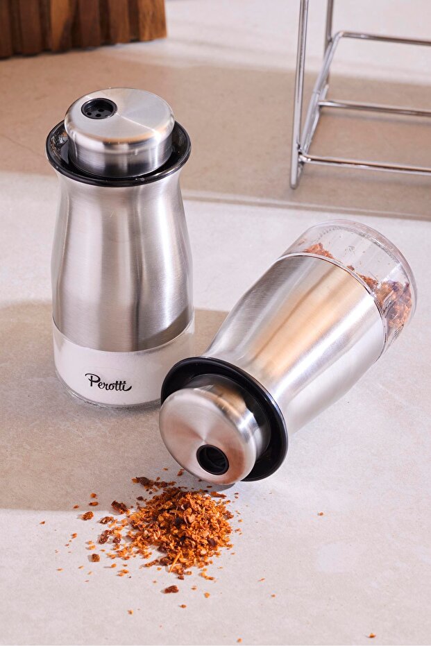 16-Piece Stainless Steel & Glass Spice Jar & Storage Set