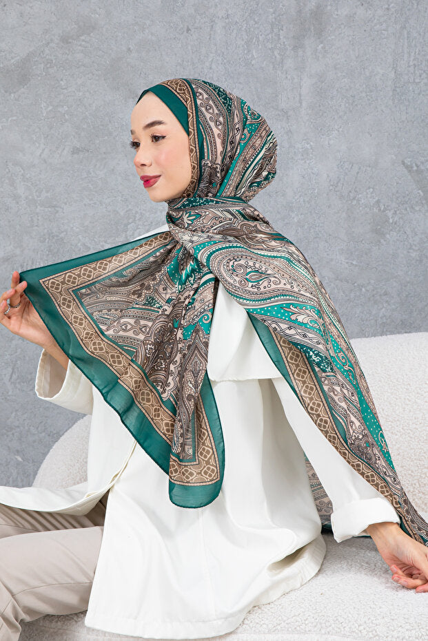 Retro Ethnic Pattern Cotton Scarf - Soft & High Quality