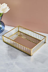 Mirrored Glass Serving Tray - 20cm x 14cm