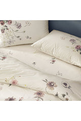Kiara Ranforce Double Duvet Cover Set - 100% Cotton Ecru