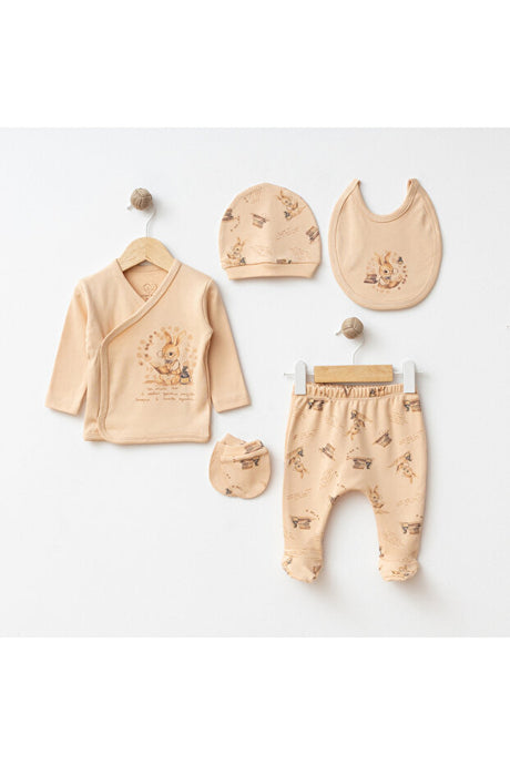 Read Rabbit 5-Piece 100% Cotton Newborn Hospital Exit Set