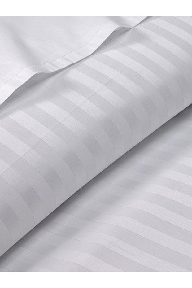 Single Striped Satin Hotel Duvet Cover Set - 160x220cm