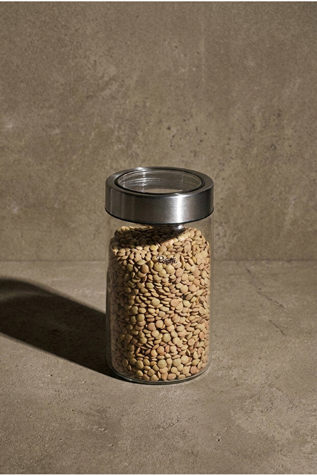 Borosilicate Glass Jar - Stainless Steel Lid, 650ml