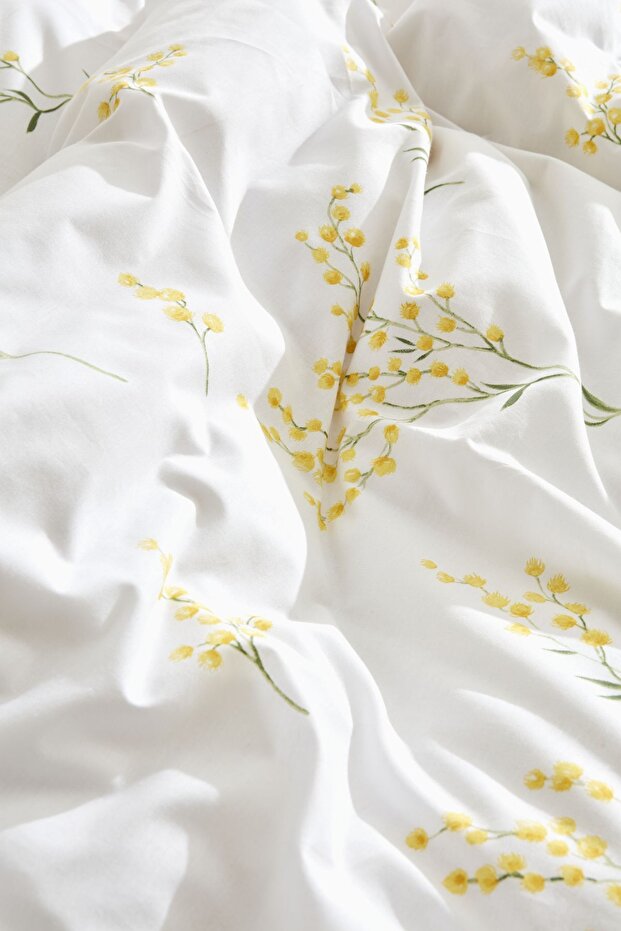 Loretta Double Duvet Cover Set - 100% Cotton, Mimosa Print