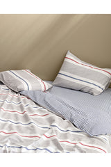 Burcet Double Ranforce 100% Cotton Duvet Cover Set - Gray