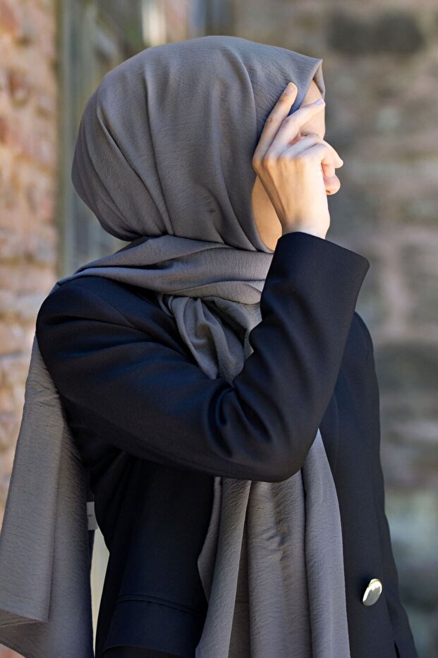 Women's Soft Cotton Jazz Shawl - Smoke Gray