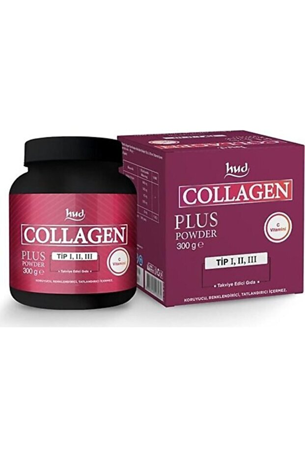 Collagen Plus Powder - 300g x 3 Jars, Type I, II, III, Vitamin C