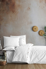 100% Cotton Double Buttoned Duvet Cover Set