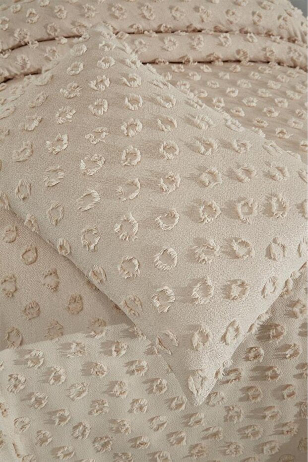 Konik Single 2-Piece Quilt Set - Beige