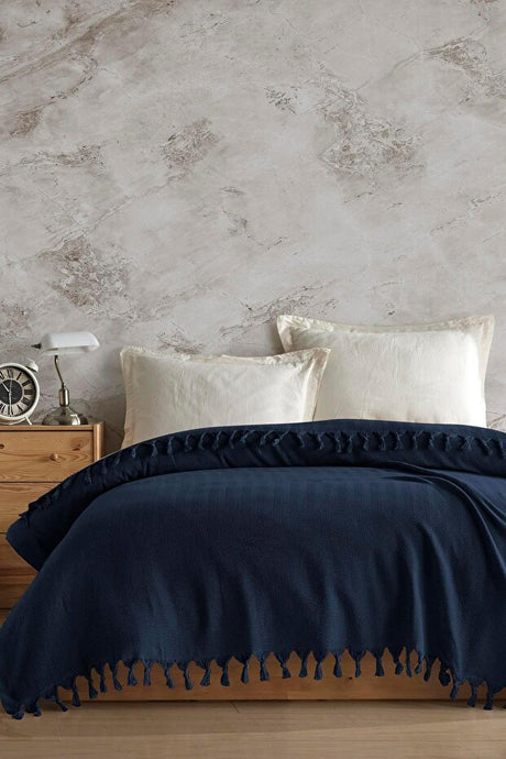 Berlino Double Pique Bedspread - 200x230 cm, Eco-Friendly