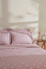 Amour 100% Cotton Double Pique Bedding Set - Pink