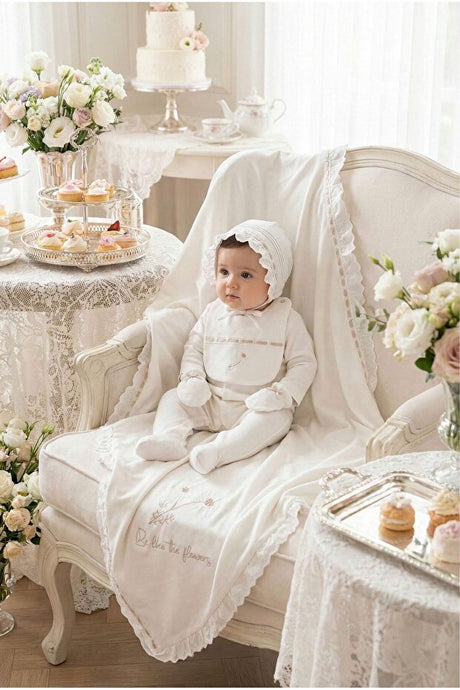 "Be Like Flowers" Newborn 7-Piece Bodysuit & Blanket Set 0-3 Months