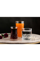 Lav Odin Premium 24-Piece Glass Tableware Set - 170ml