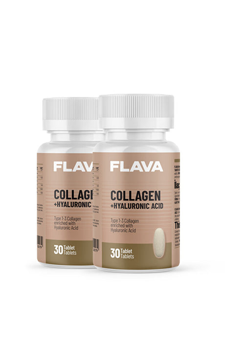 Collagen + Hyaluronic Acid Tablets - 30 Tablets x 2 Pack