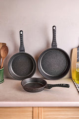 ProGranito Diamond Cast Frying Pan Set - 3-Piece 20-24-28 Cm