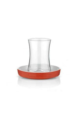 Koleksiyon Premium 6-Piece Turkish Orange Tea Glass Set for Horeca & Retail
