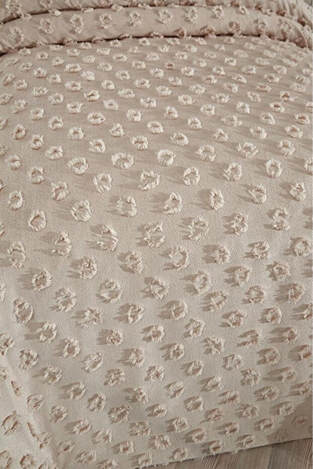 Konik Single 2-Piece Quilt Set - Beige