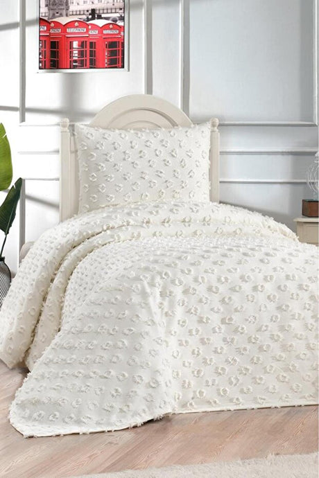 Konik 2-Piece Single Pique Set - Cream Cotton