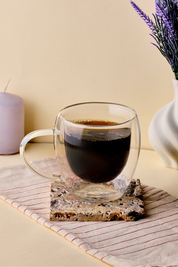Double Walled Glass Mug - 250ml Capacity