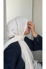 Stone Crinkle Shawl, Easy-Care & Breathable