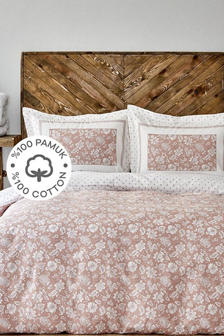 Celerina Pink 100% Cotton Single Duvet Cover Set