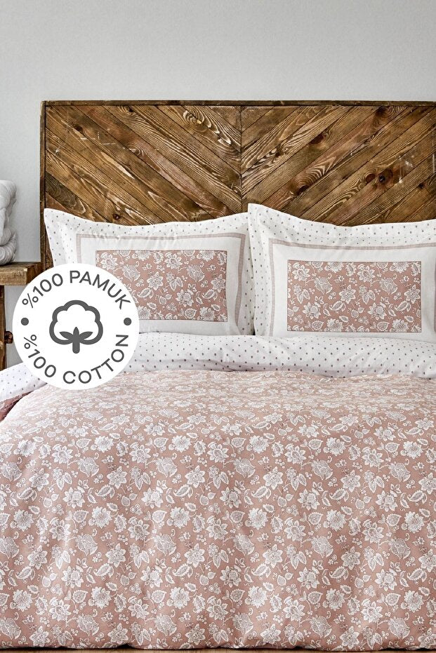 Celerina Pink 100% Cotton Single Duvet Cover Set