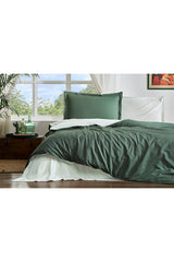 Colourist Emerald Green Ranforce Double Duvet Cover Set