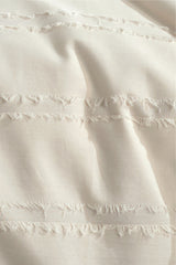 100% Cotton Fringed Single Duvet Cover Set - Avola