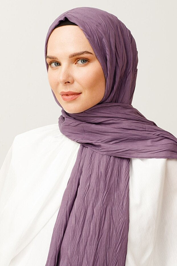 Pleated Bamboo Shawl - Lavender